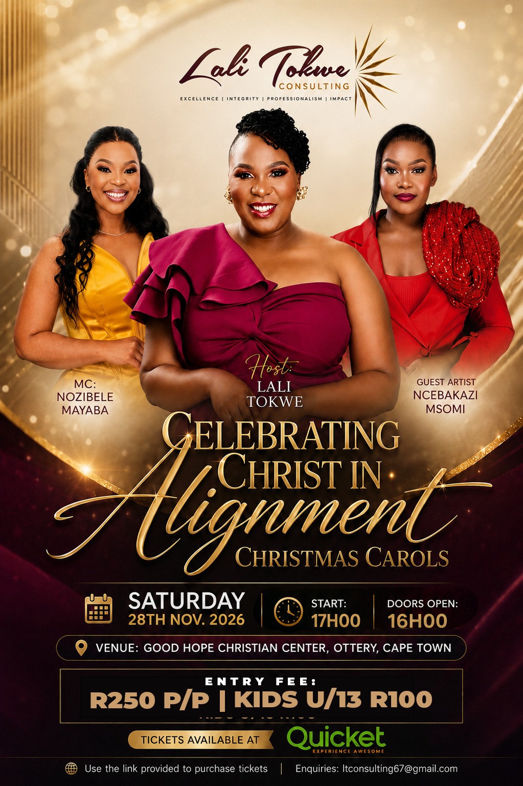 Celebrating Christ in Alignment — Christmas Carols with guest artist Ncebakazi Msomi